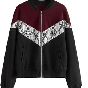 Sweatshirt Pocket Outwear Short Bomber Jacket